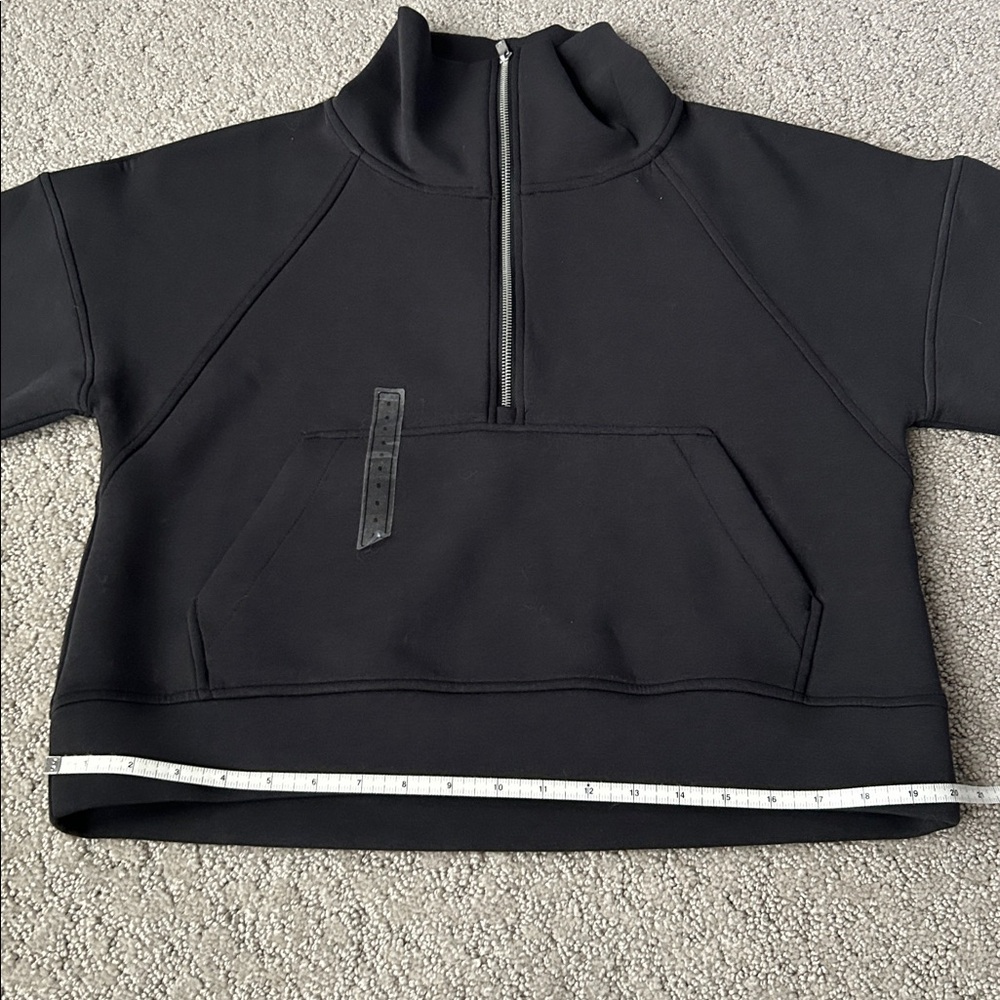 CALIA Women's Soft Scuba 1/4 Zip Pullover Sweatshirt Black Athleisure Top S NEW - Picture 10 of 12